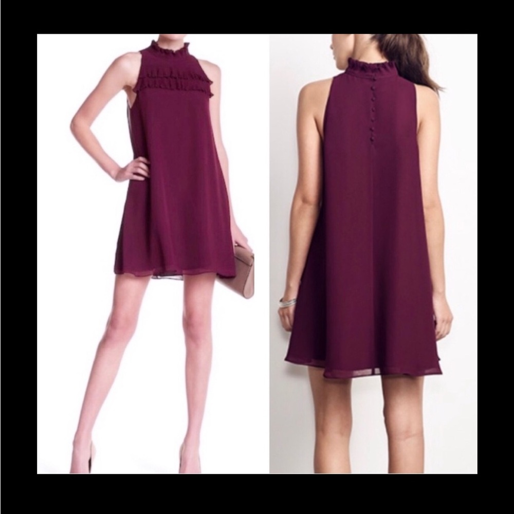 Ali & Jay Dancing Machine Swing Sleeveless Mini Dress Maroon Size M